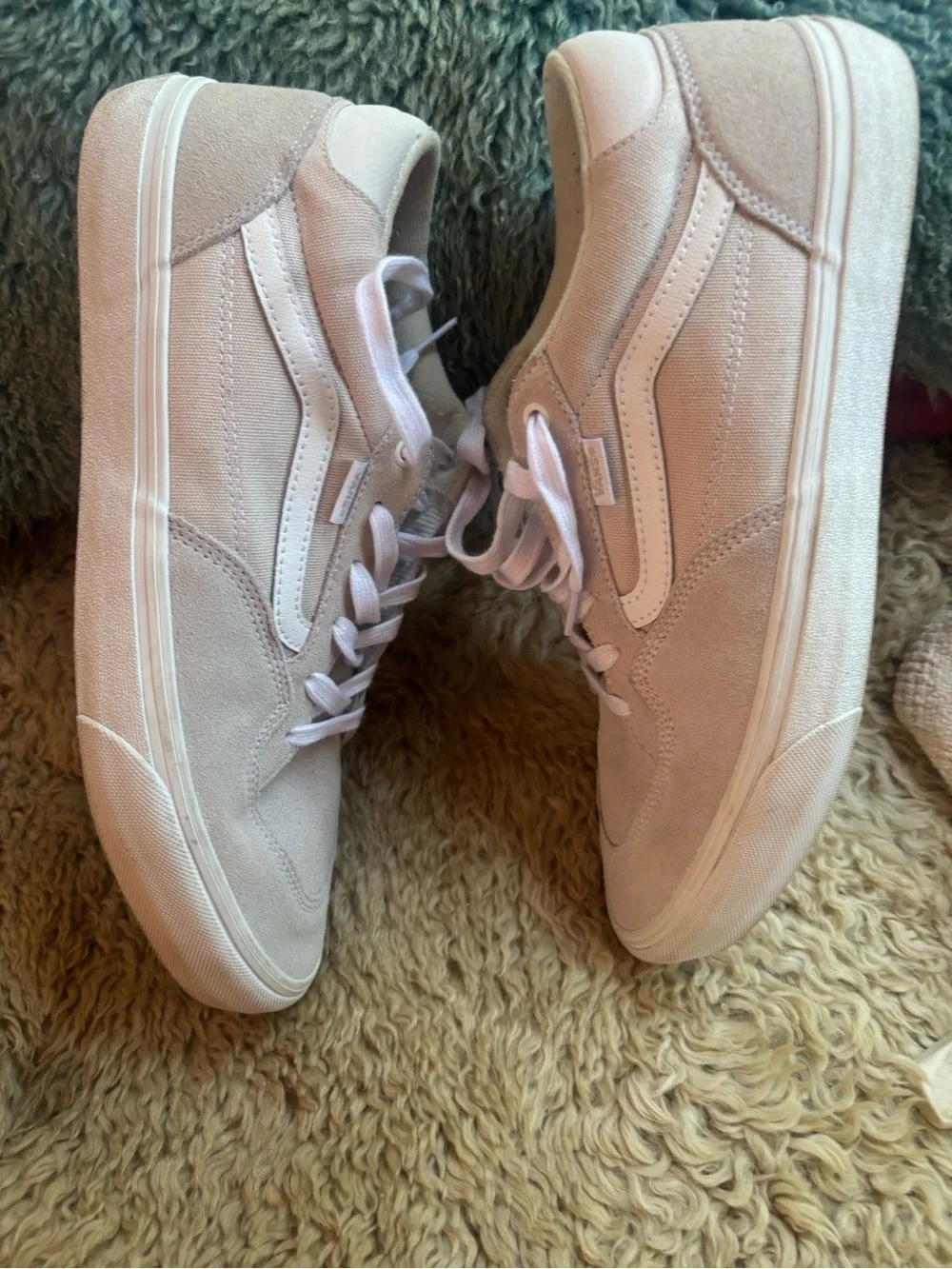 Vans canvas&suede cream sneaker mens size 13
